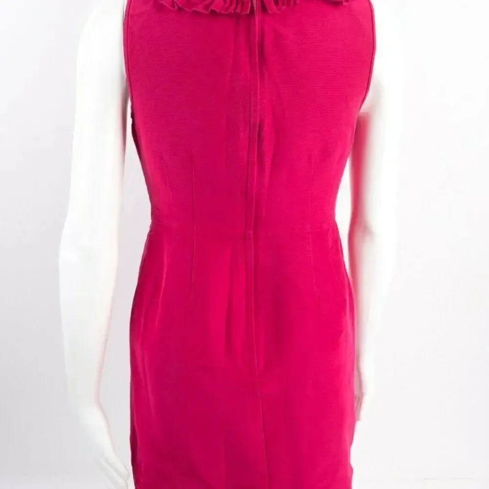 Kate Spade Womens Silk Ruffle Sheath Dress Sz 6